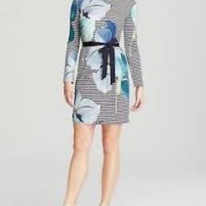 TORY BURCH-ANNETTE TIE/WAIST FLORAL SILK DRESS-NEW